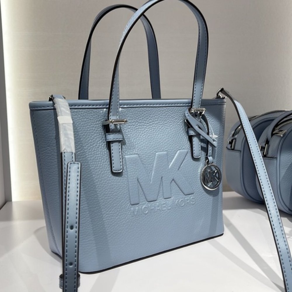 Michael Kors Xs Cryl Conv Tz Tote Pale Blue - Picture 3 of 16